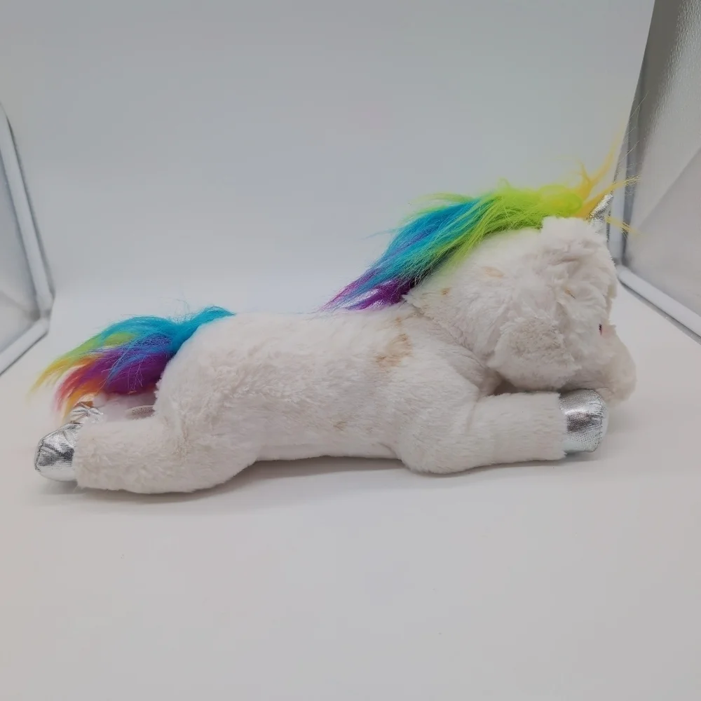 Plush Unicorn Toy with Rainbow Mane Stuffie Stuffed Animal